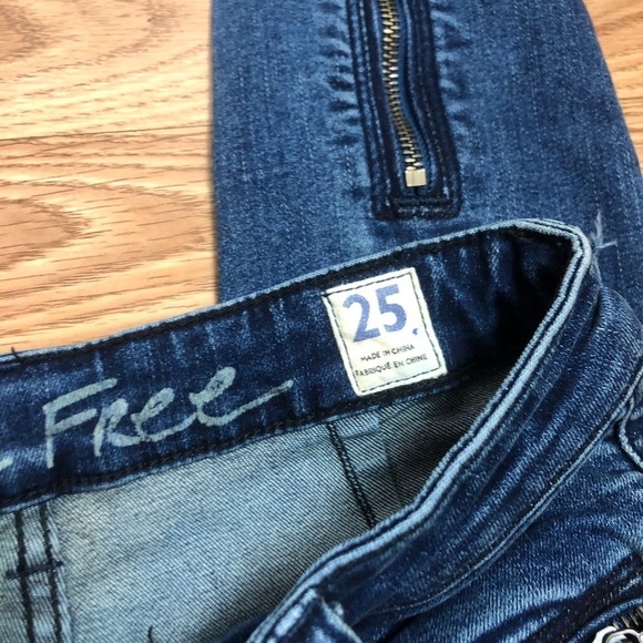 Free People Jet Low-Rise Skinny Jeans Size 25 - Picture 3 of 5